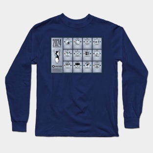 Portal Gun 2024 Calendar Long Sleeve T-Shirt